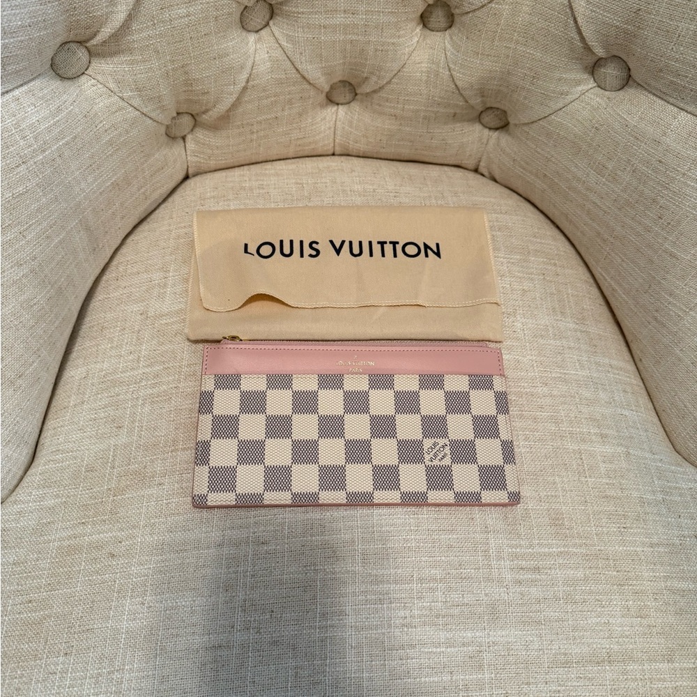 Louis Vuitton Damier Azure slim card holder.